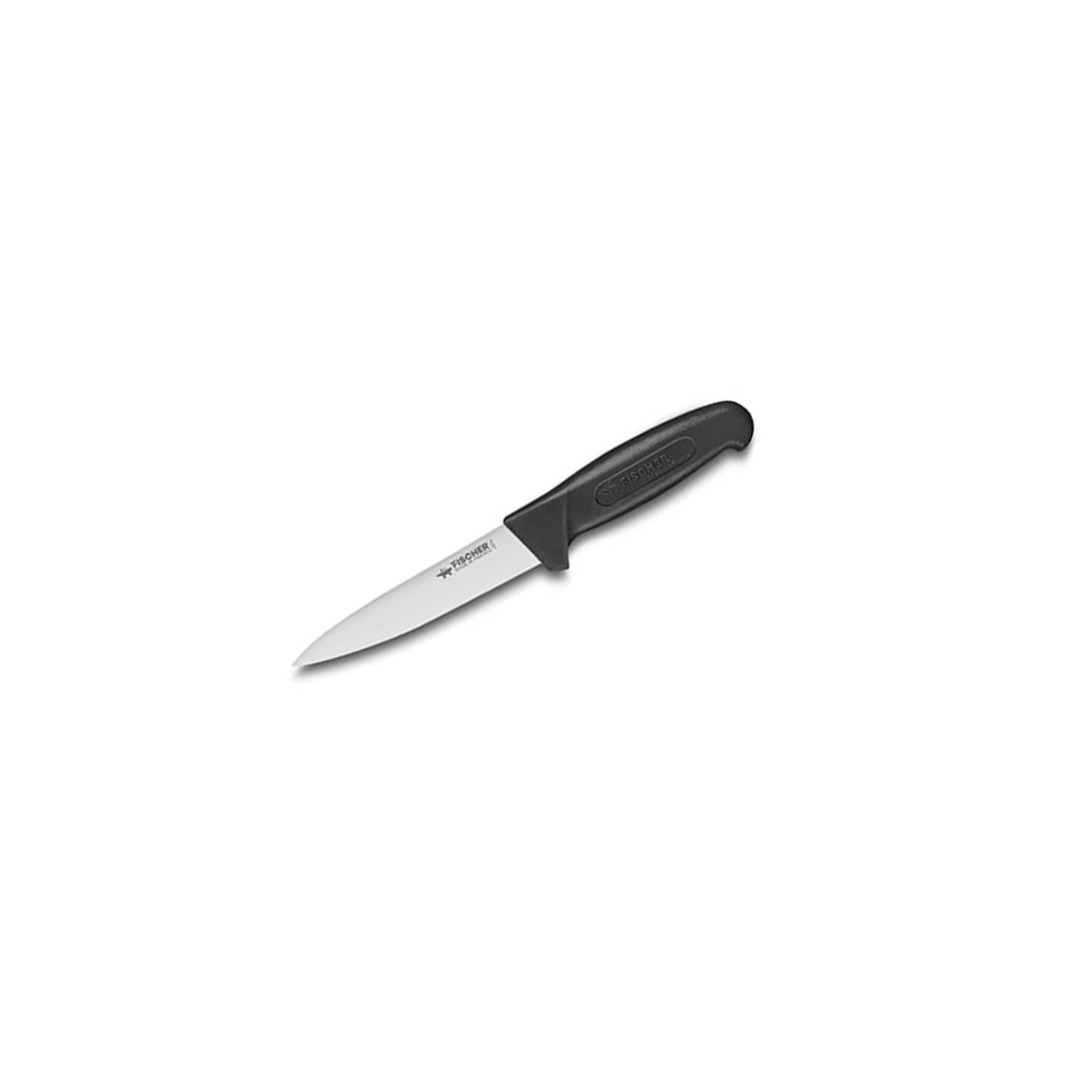 Sticking Knife 14 cm Black Overmolded Handle — Fischer France