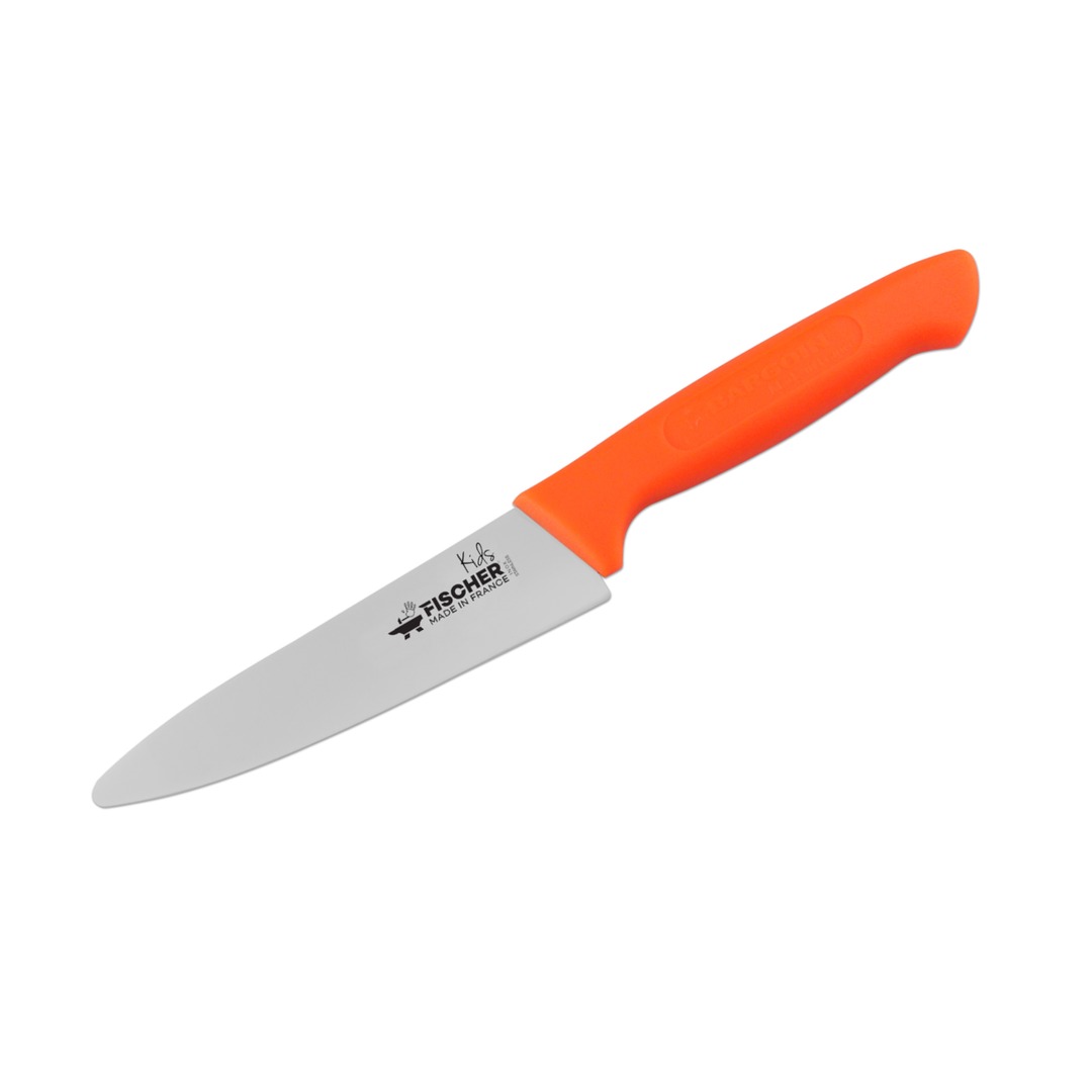 Chef Knife 15cm Rounded Orange Handle — Fischer France