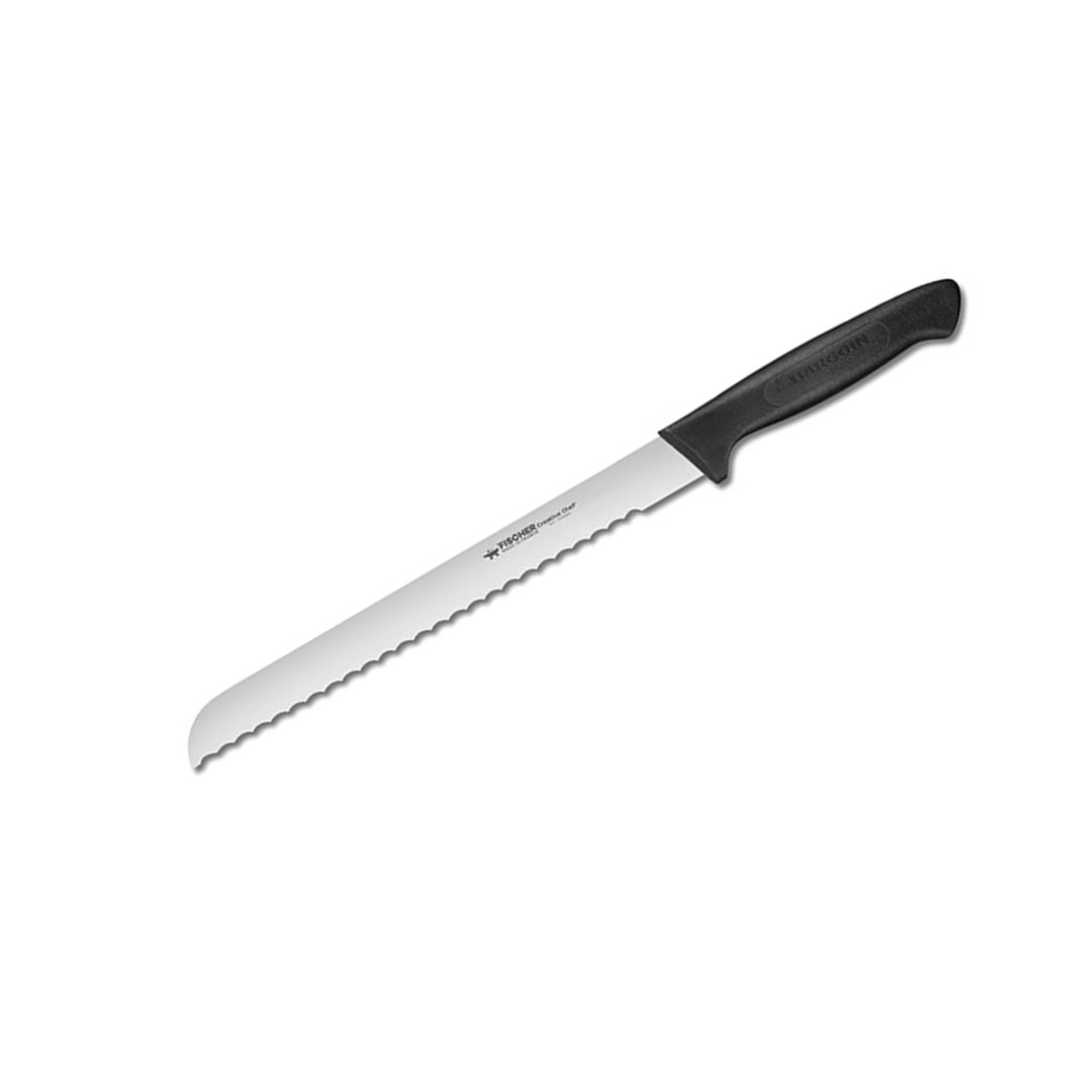 Bread Knife 23cm White Handle — Fischer France