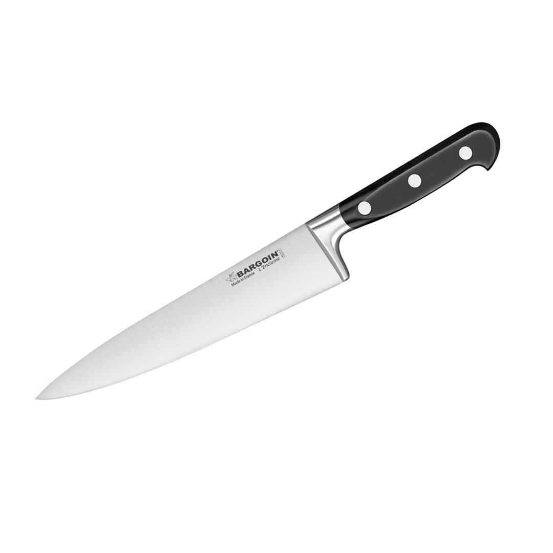 Mitre Kitchen Knife 20cm Aluminum Bolster Black Handle — Fischer France