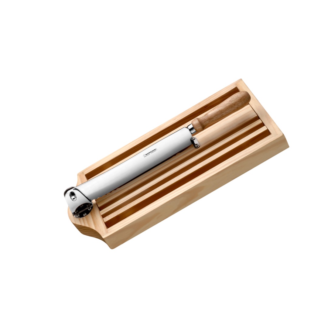 Bread Knife with Crumb Tray 25 cm Blade — Fischer France