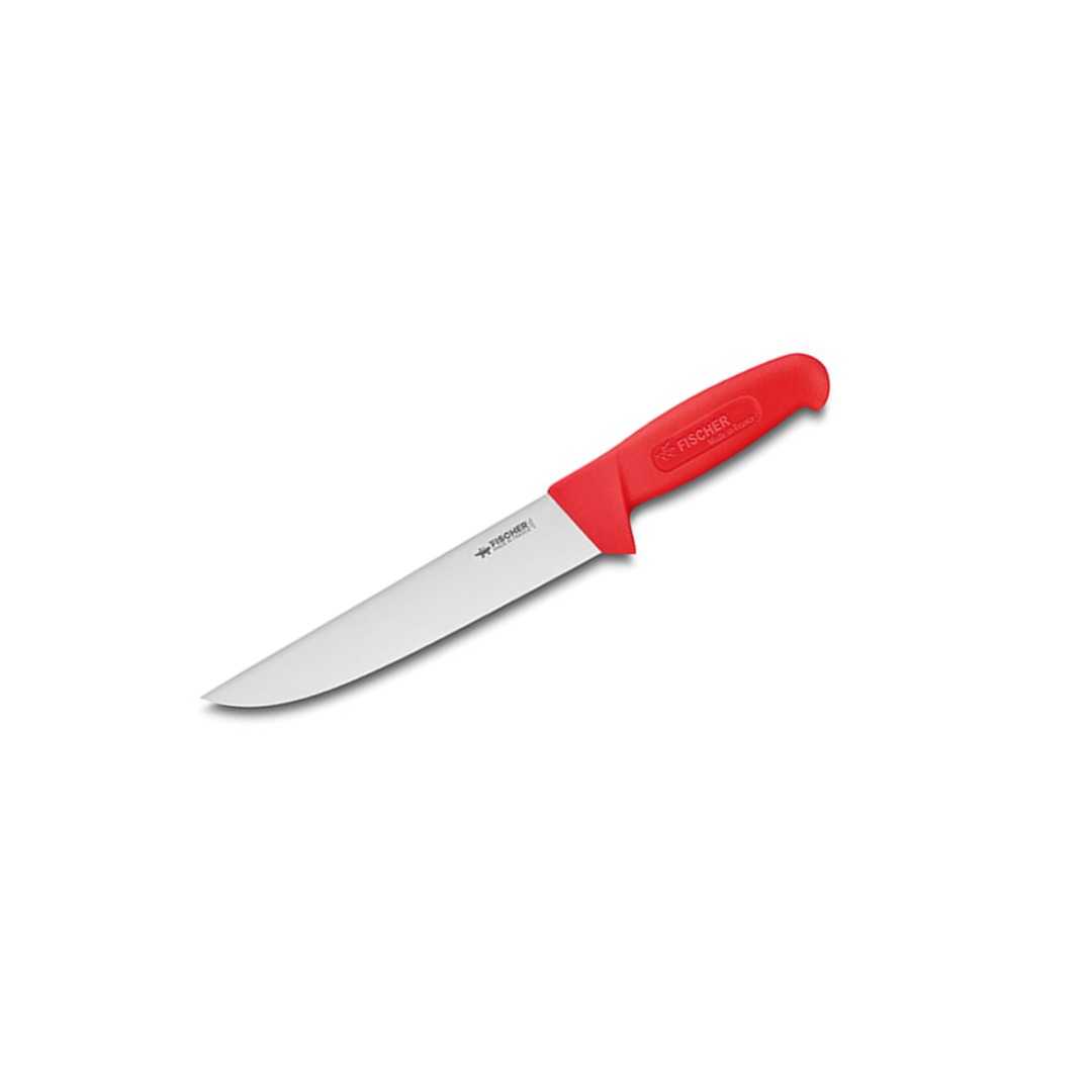 Butcher Knife 20cm Red Profinox Handle — Fischer France