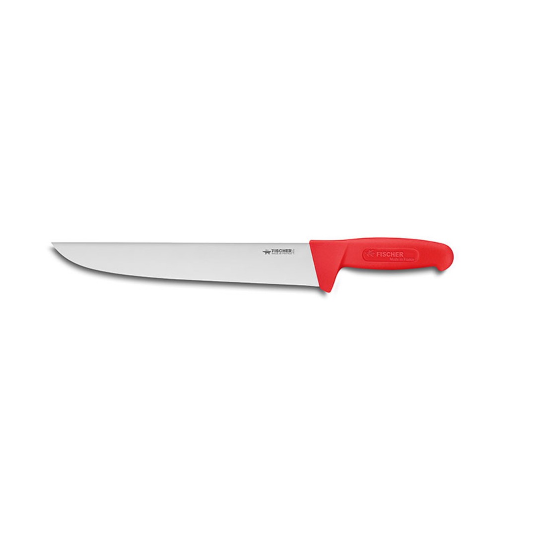 Butcher Knife 28cm Red Profinox Handle — Fischer France