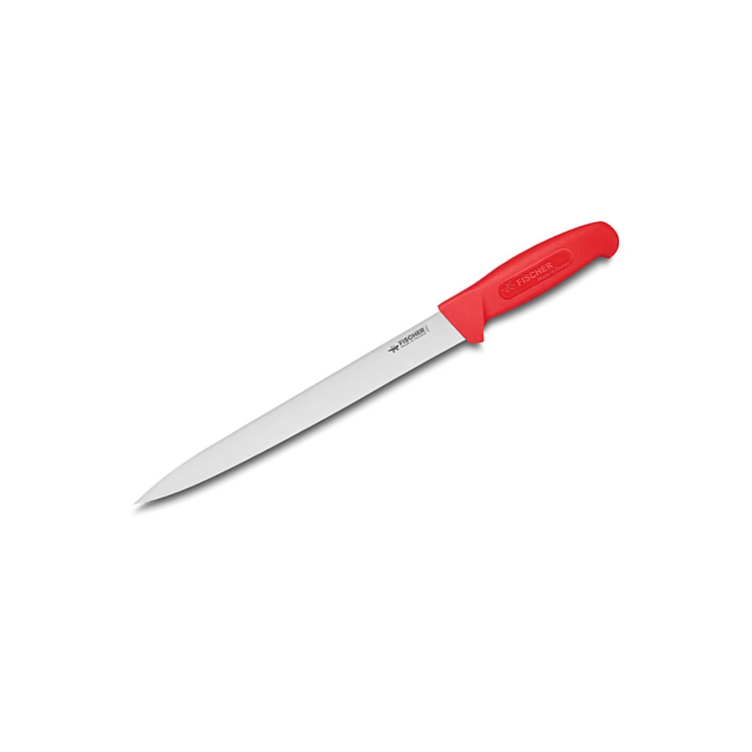 Semi-Flexible Slicing Knife 28cm Red Handle — Fischer France