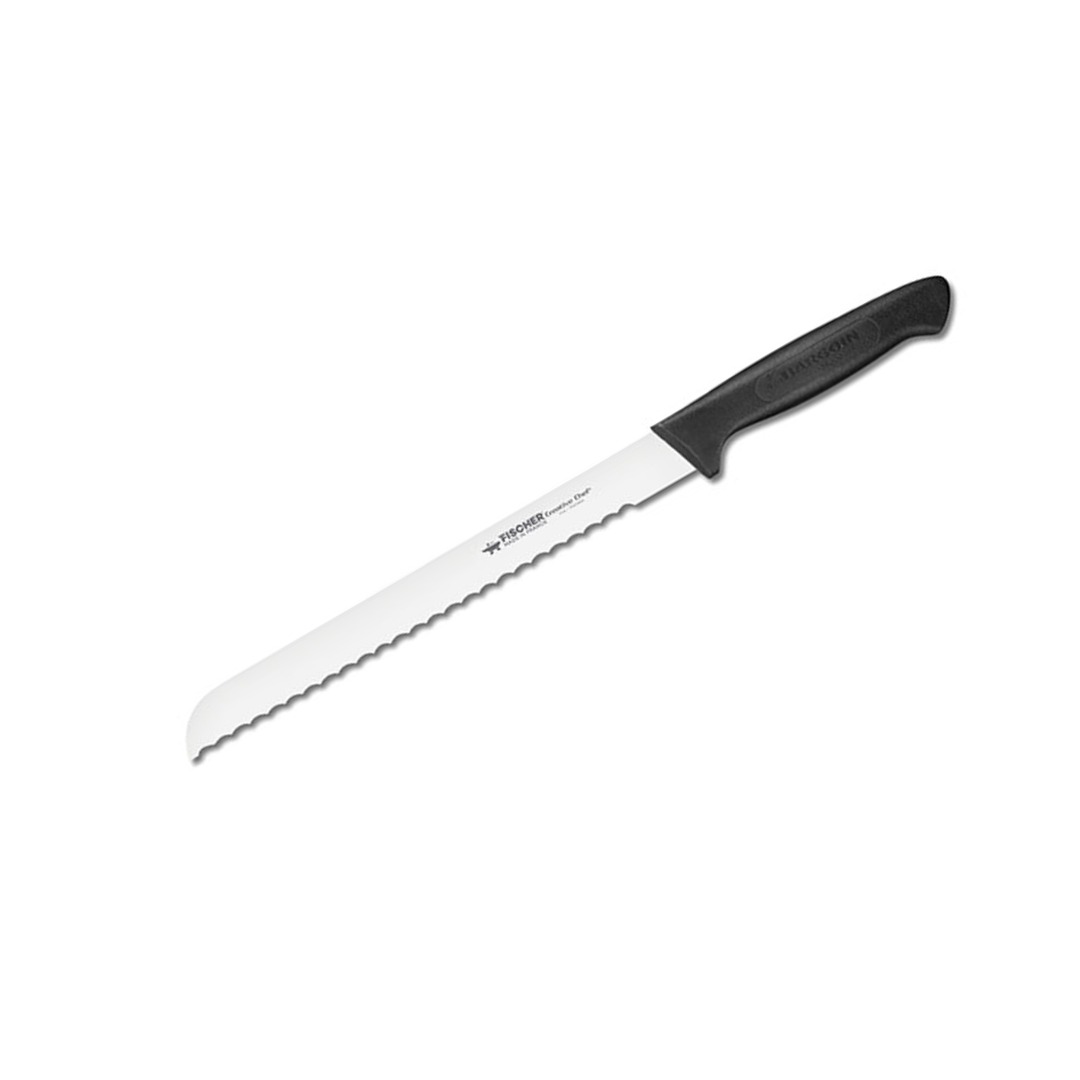 Bread Knife 23cm Black Handle — Fischer France