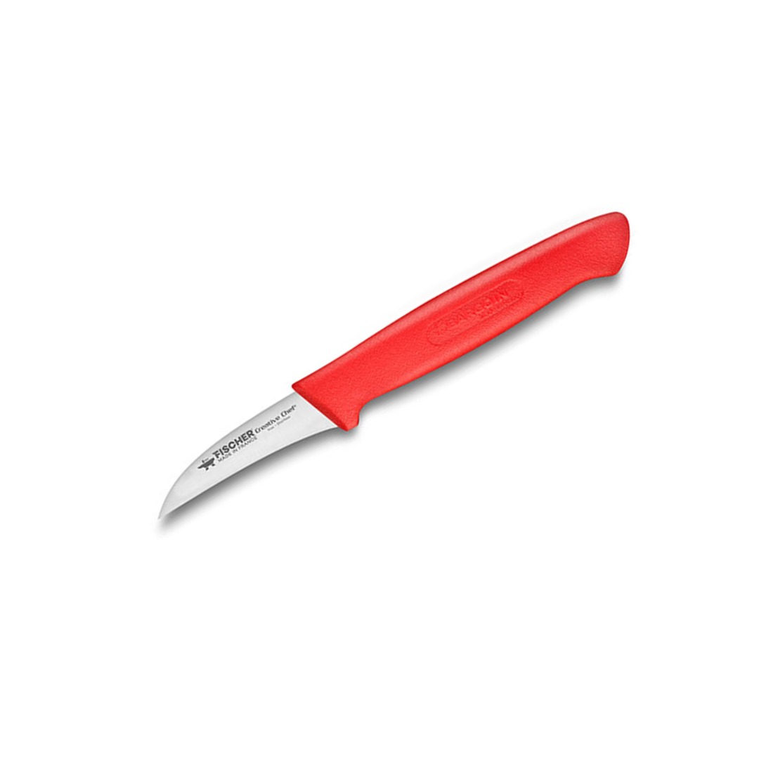 Bird's Beak Paring Knife 6cm Red Handle — Fischer France