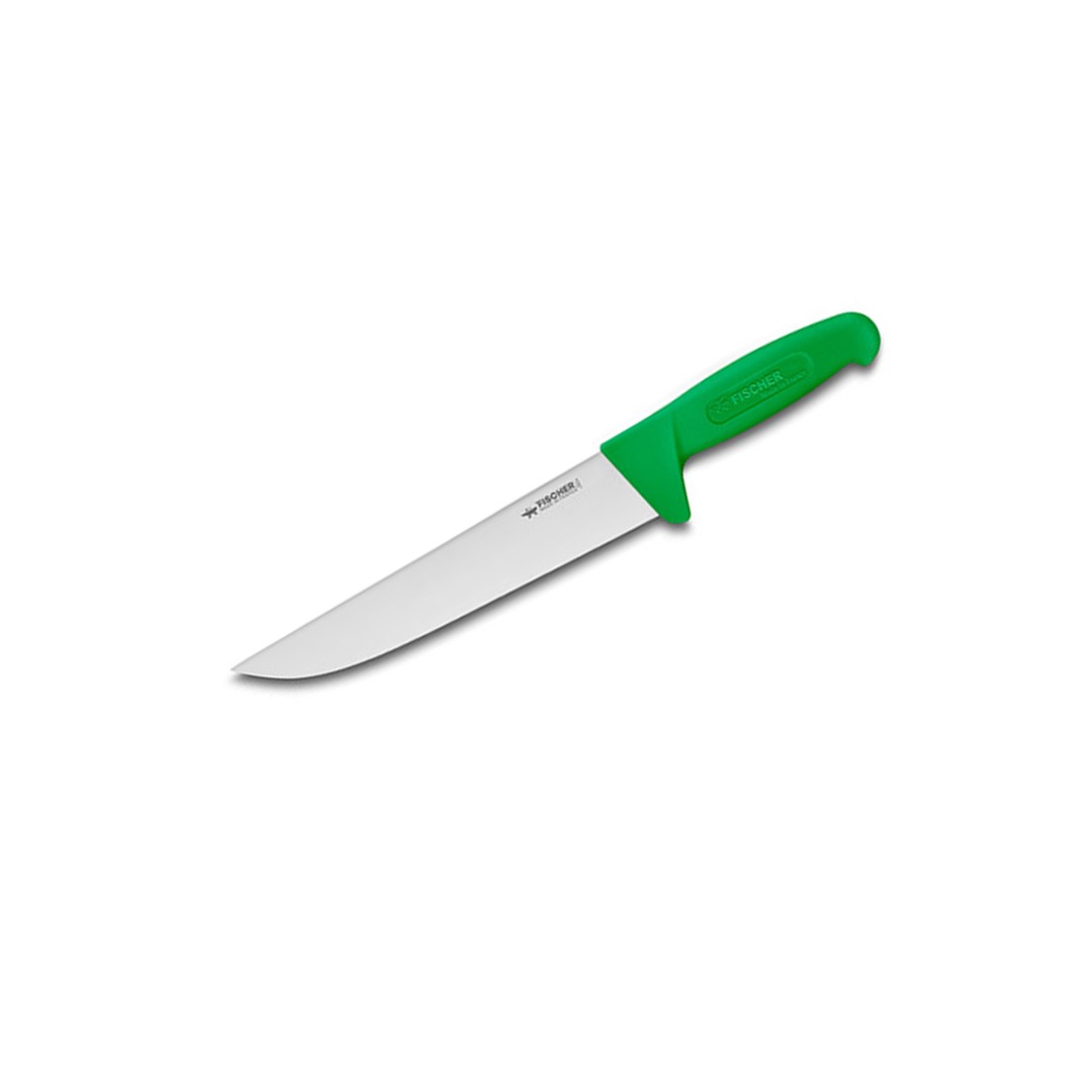 Butcher Knife 25cm Green Profinox Handle — Fischer
