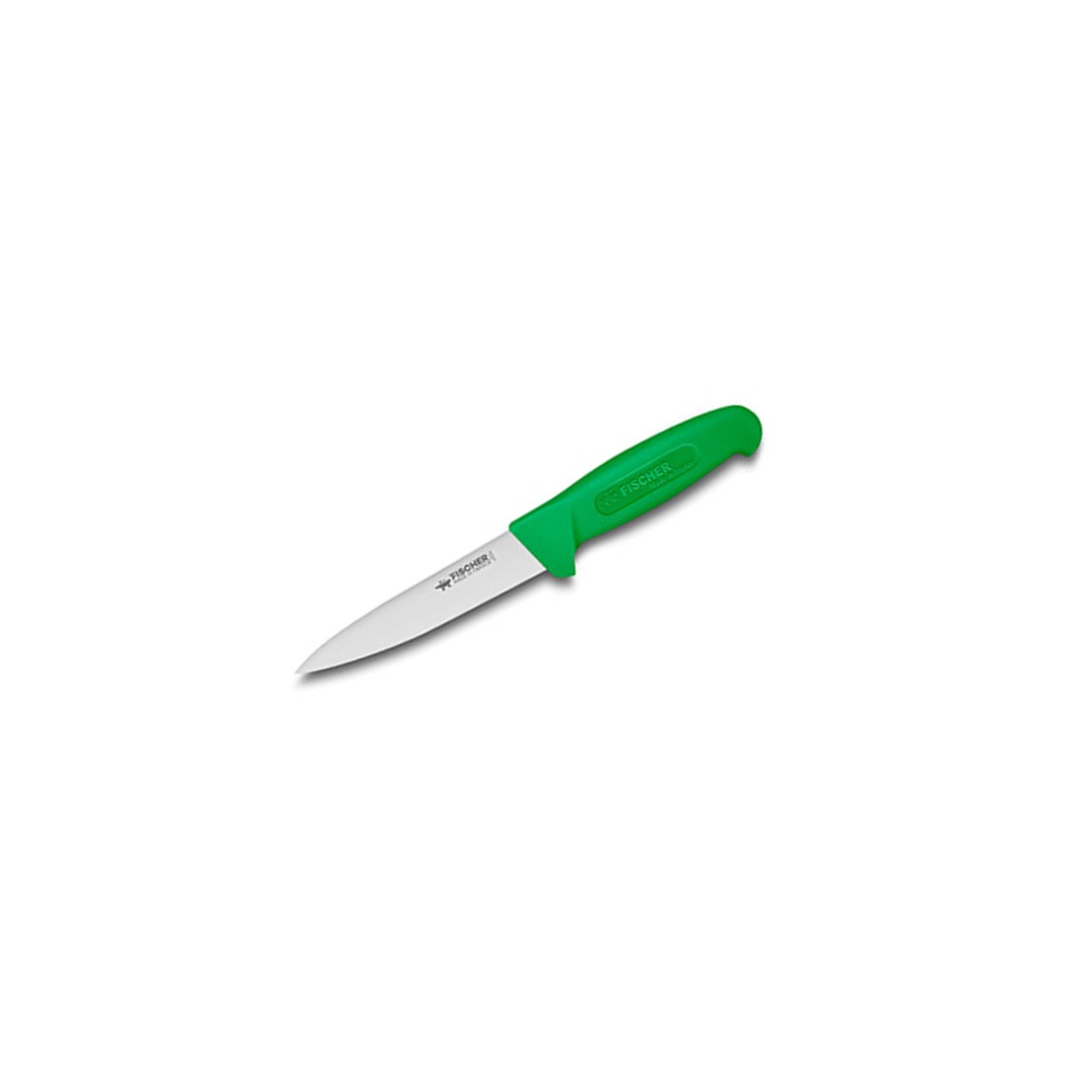Sticking Knife 14cm Green Overmolded Handle — Fischer France
