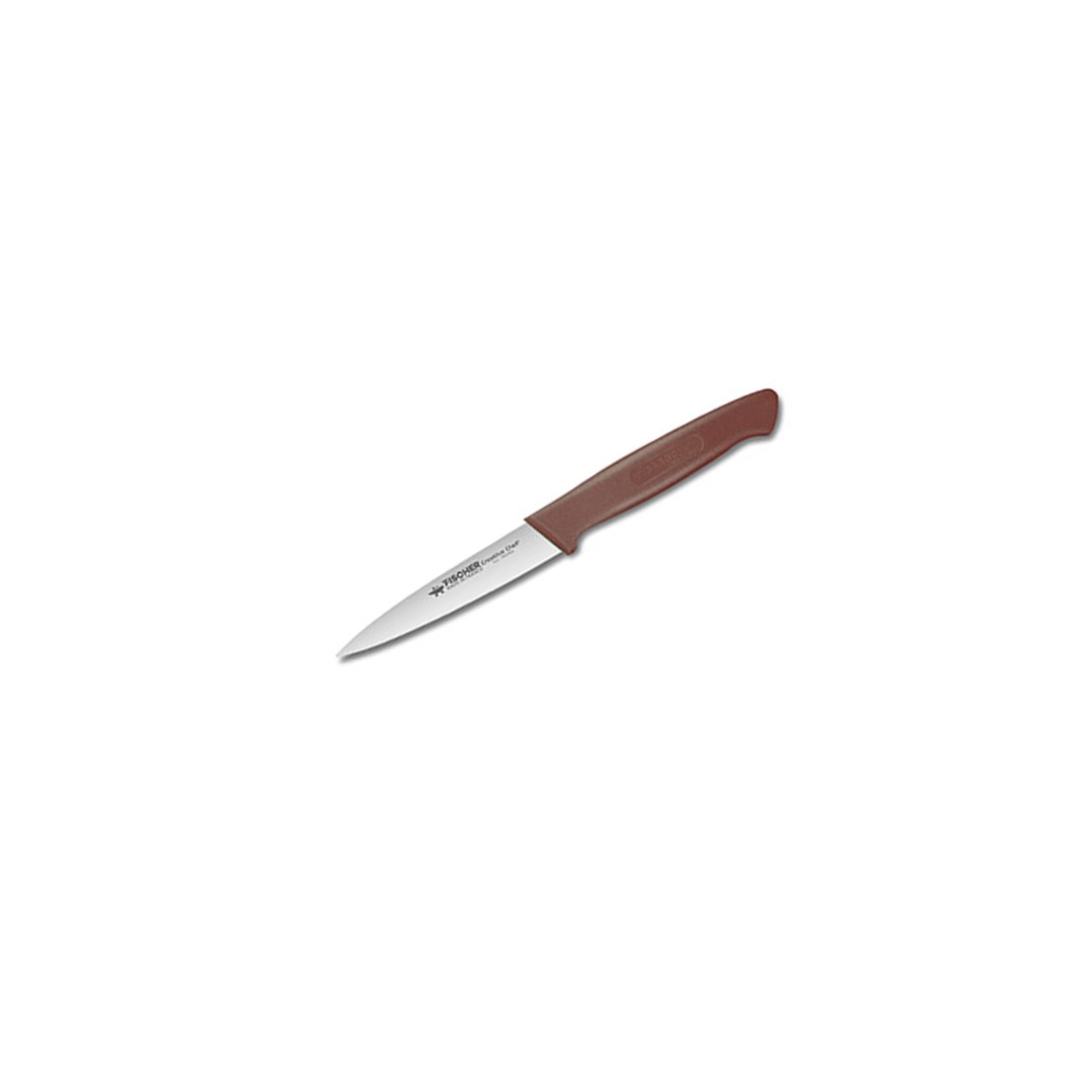 Paring Knife 10cm, Brown Handle — Fischer France