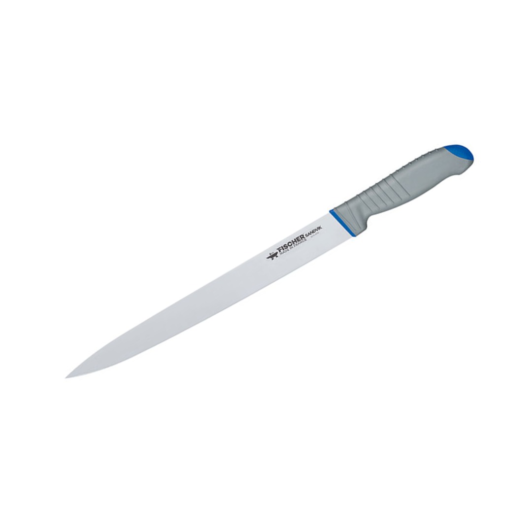 Straight Larding Needle 30cm Blue Bi-Material Handle — Fischer France
