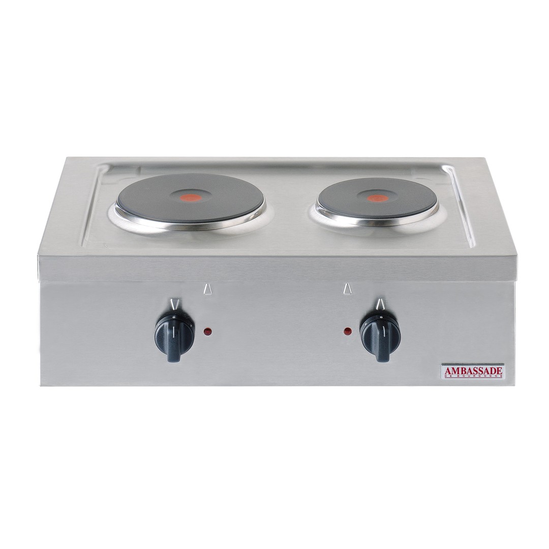 Bridge unit with 2 electric hotplates