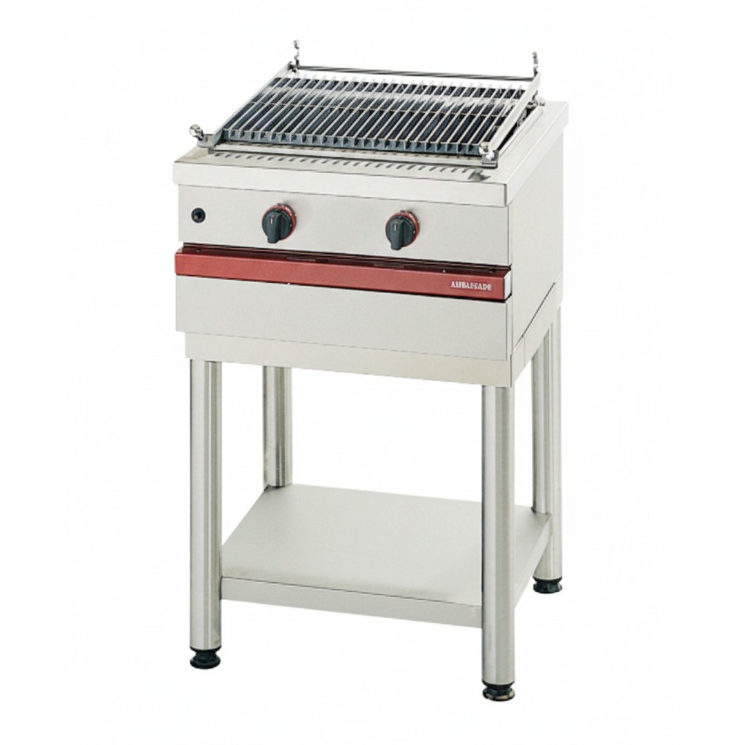 Gas lava stone grill.