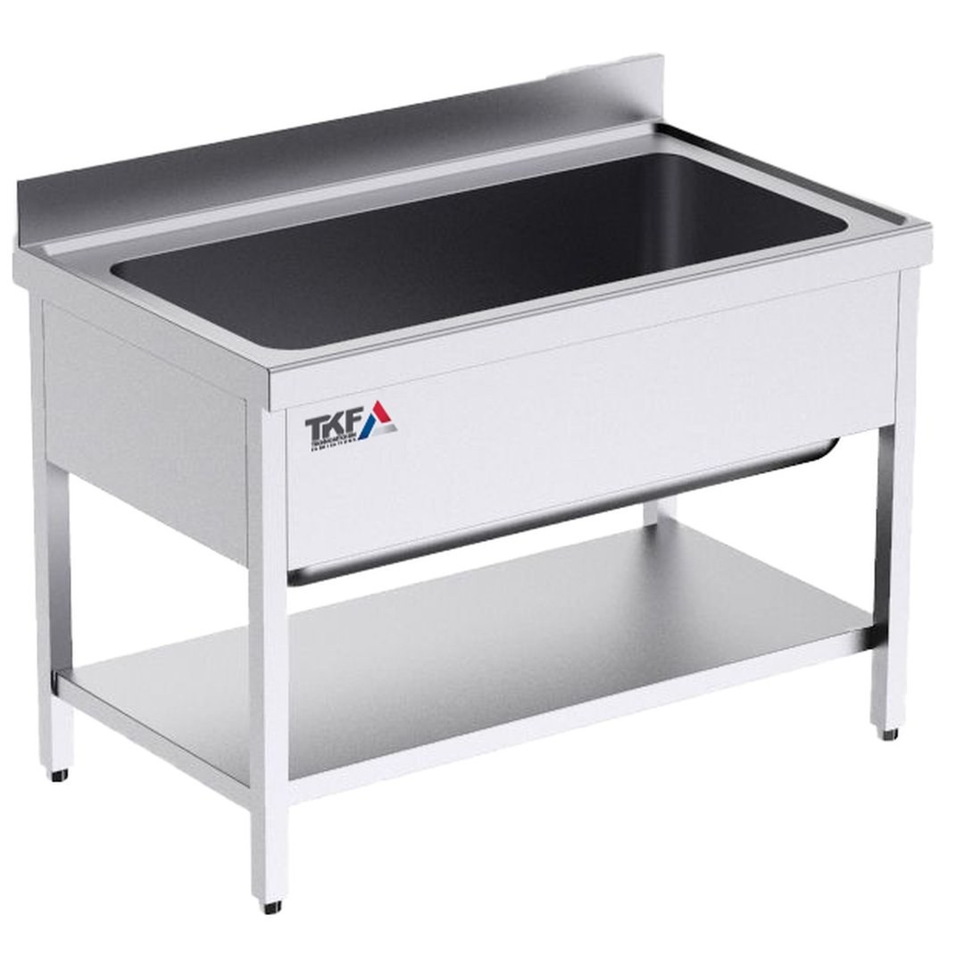 S/S Single Bowl Sink Unit 120x70x85cm