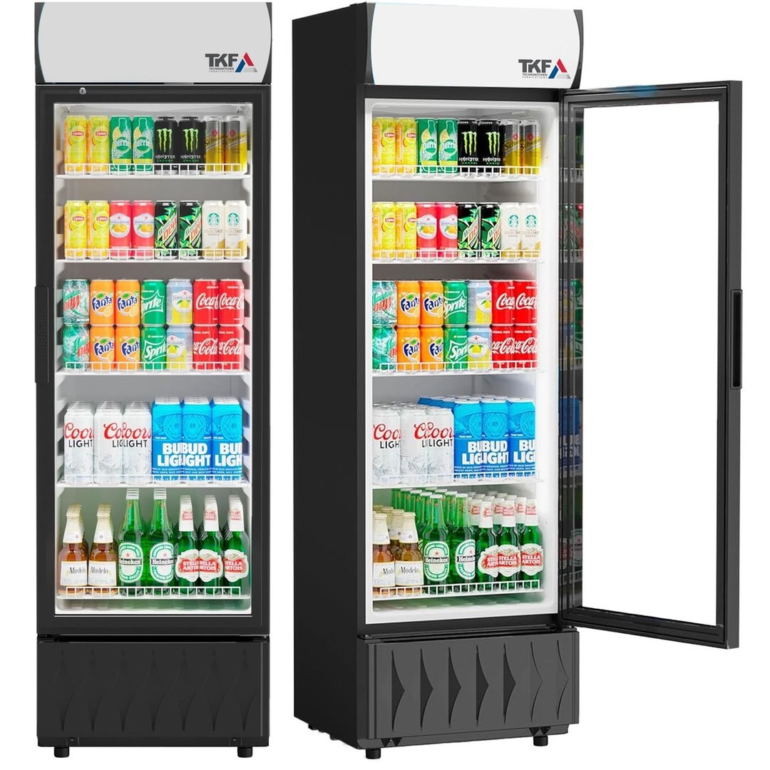 Upright Refrigerator Single Glass Door 59x61x190cm — TKF France