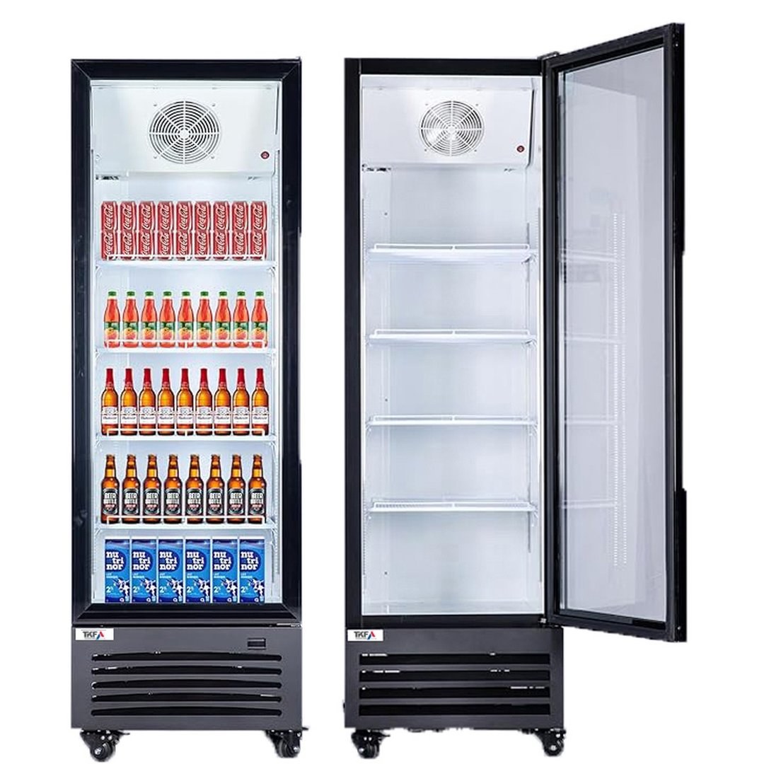 Upright Refrigerator Single Glass Door 58x72x175cm — TKF France