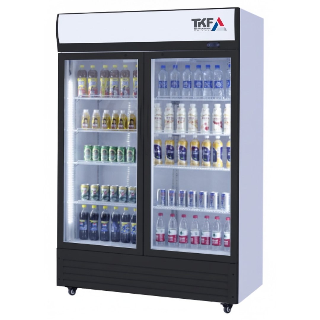 Upright Refrigerator Double Glass Door 93x57x195cm — TKF France