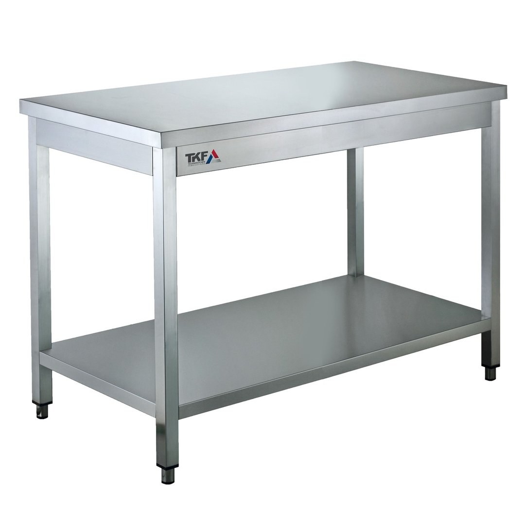 S/S Working Table with 1 Undershelf 140x70cm
