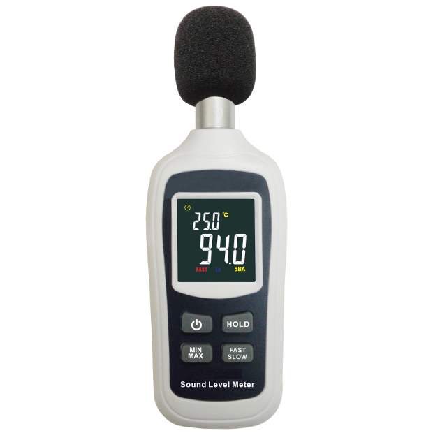 Portable Digital Sound Level Meter with Temperature — Unknown