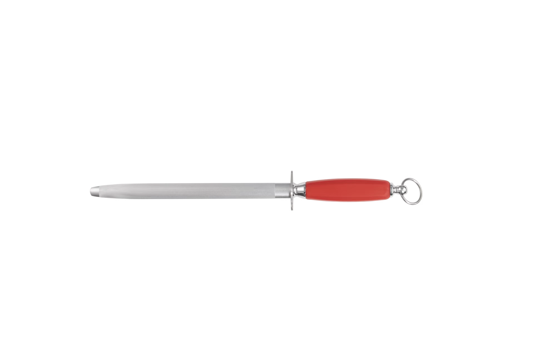Sharpening Steel HRC62, 25.4cm Red Plastic Handle — TKF France