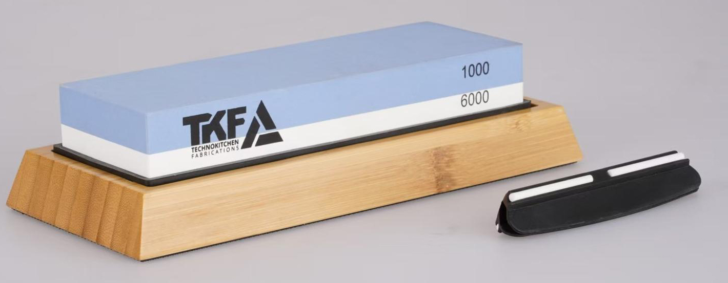 Dual Grit Sharpening Stone 1000/6000 on Bamboo Base — TKF France