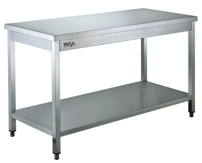 TKF stainless steel working table with undershelf